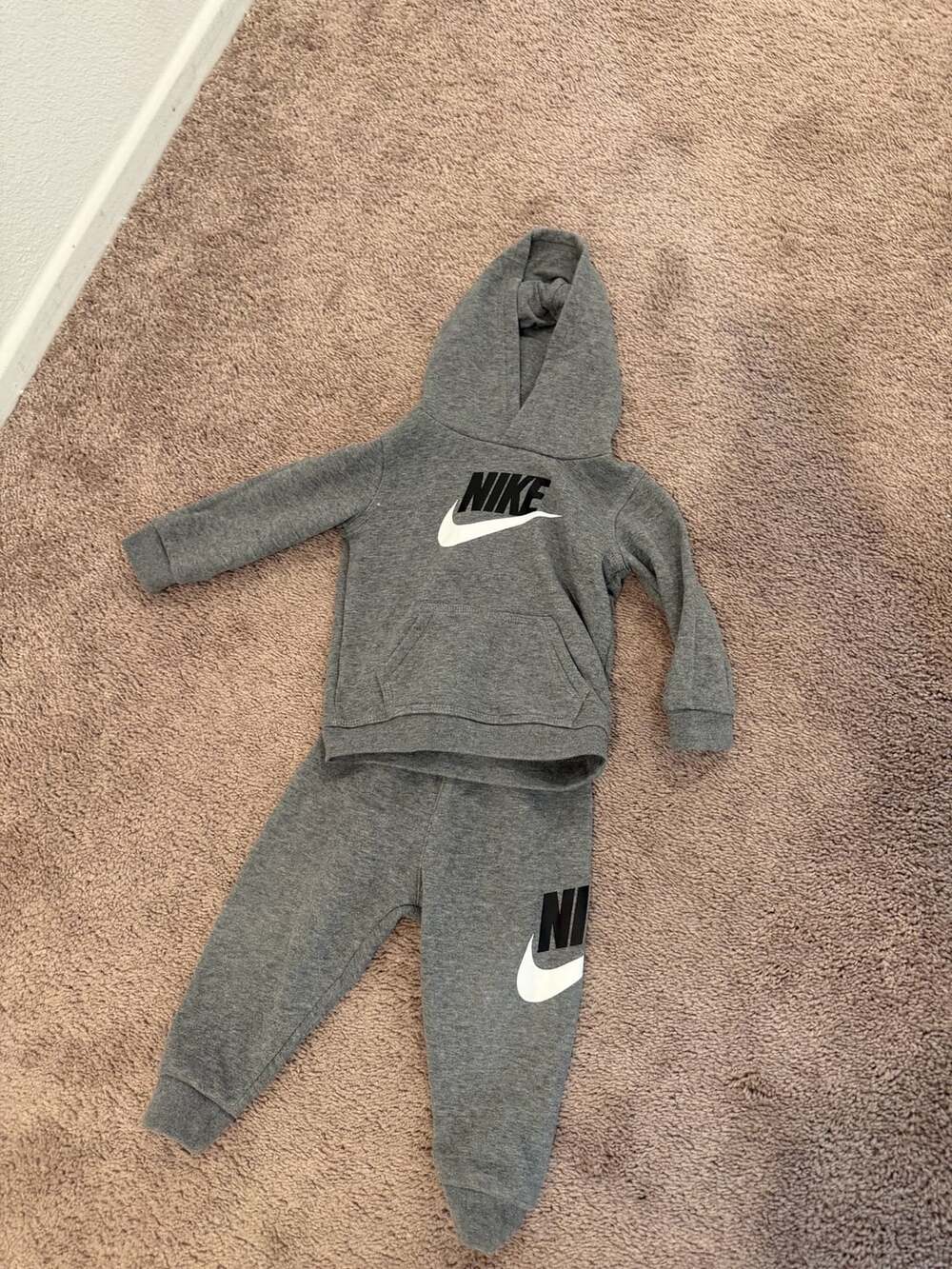 Nike Toddler Fleece Jogger Set Grey ( 0028)